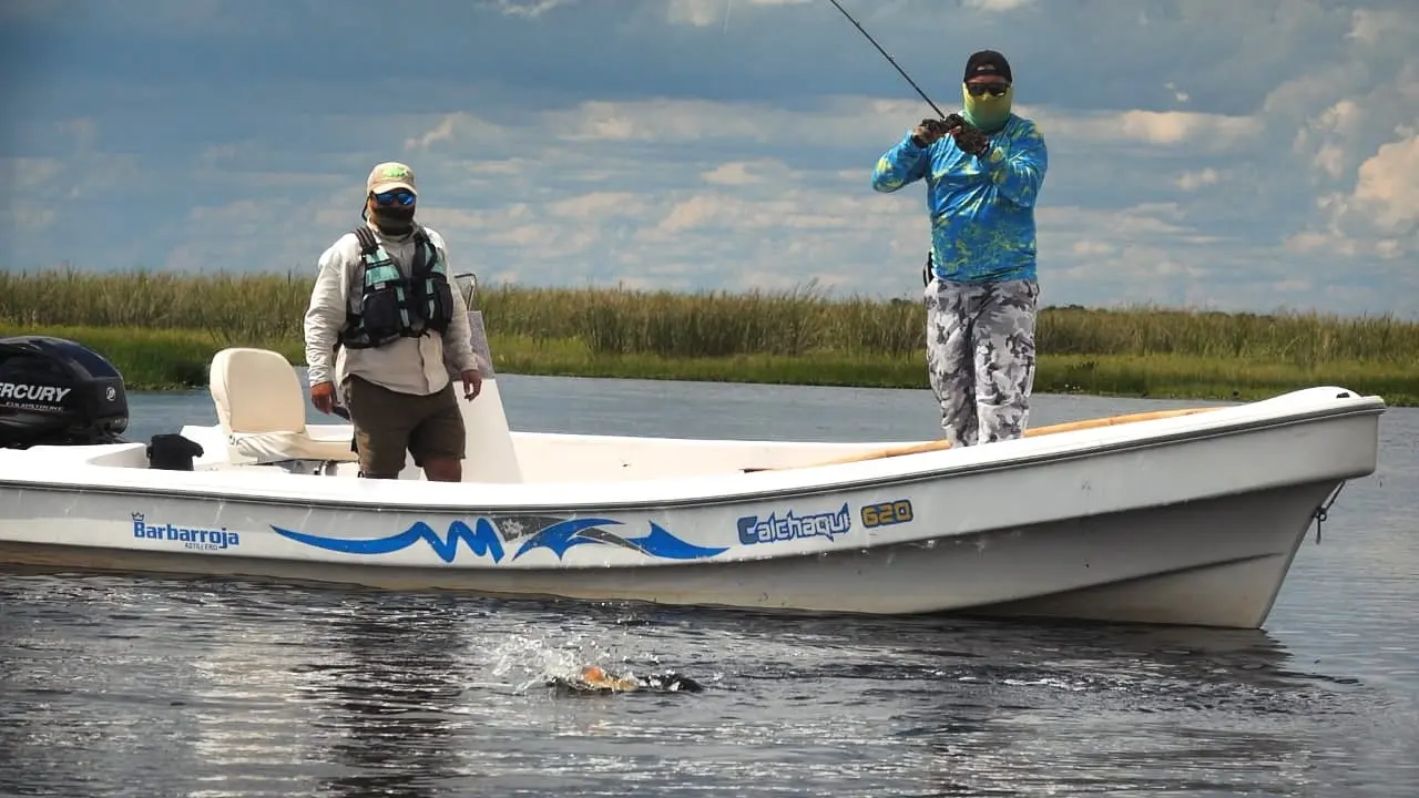 Pesca deportiva en los Esteros del Iberá, lanchas Tracker Calchaqui